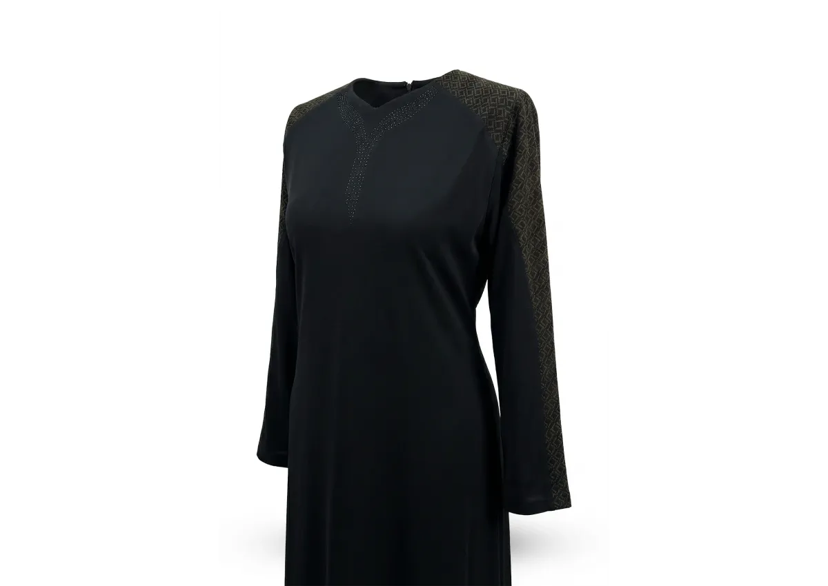 HESNA 8026 (BTT) ELBİSE - SİYAH - (Asorti: 7-9)