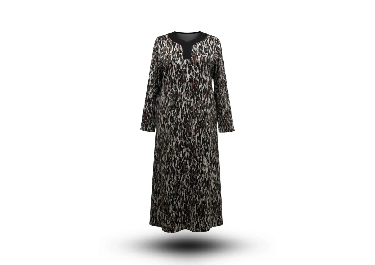 HESNA 8260 BTT. ELBİSE - KİREMİT - R10594 - (Asorti: 8-9)