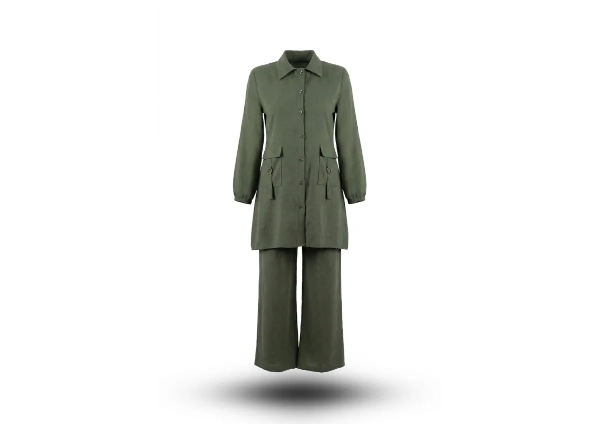 HESNA 4614 TAKIM - HAKİ - (Asorti: 46-52)