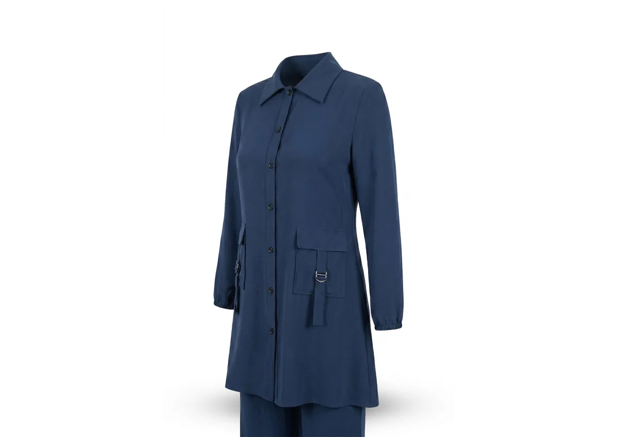 HESNA 4614 TAKIM - İNDİGO - (Asorti: 46-52)