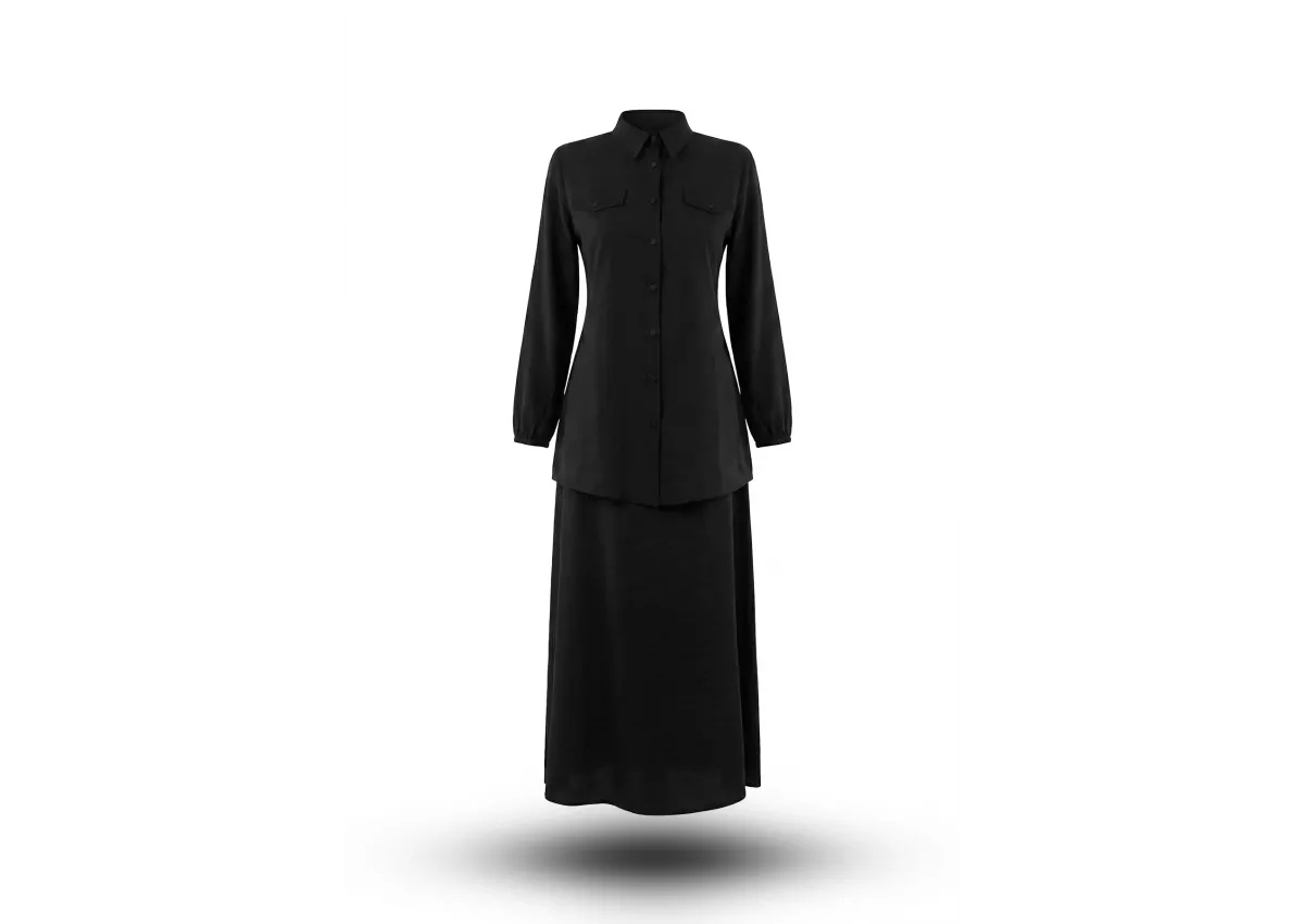 HESNA 7753 TAKIM - SİYAH - (Asorti: 46-52)