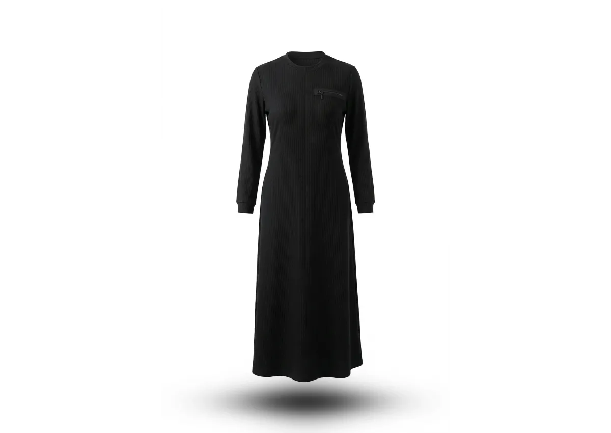 HESNA 8191 ELBİSE - SİYAH - (Asorti: 3-6)