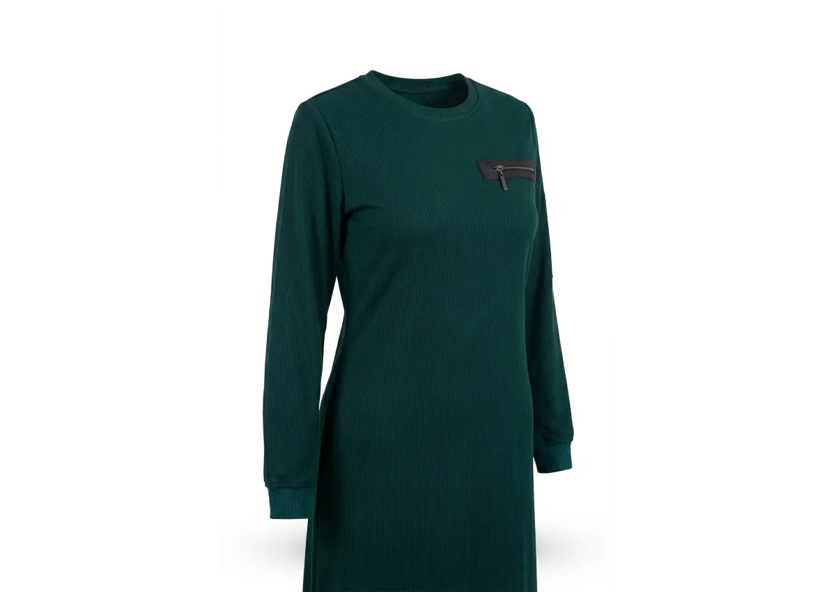 HESNA 8191 ELBİSE - PETROL - (Asorti: 3-6)