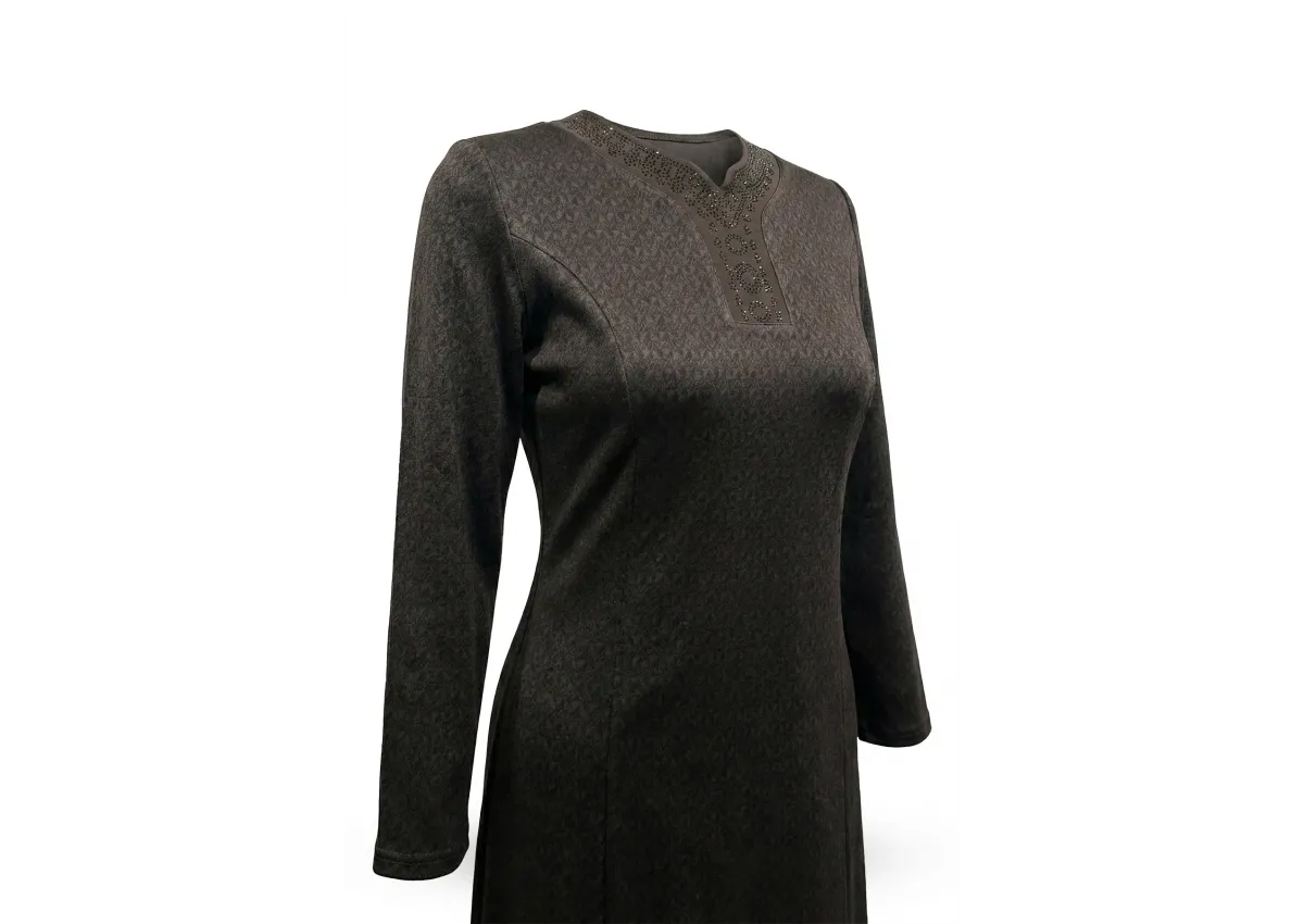 HESNA 8400 ELBİSE - KAHVE - (Asorti: 4-7)