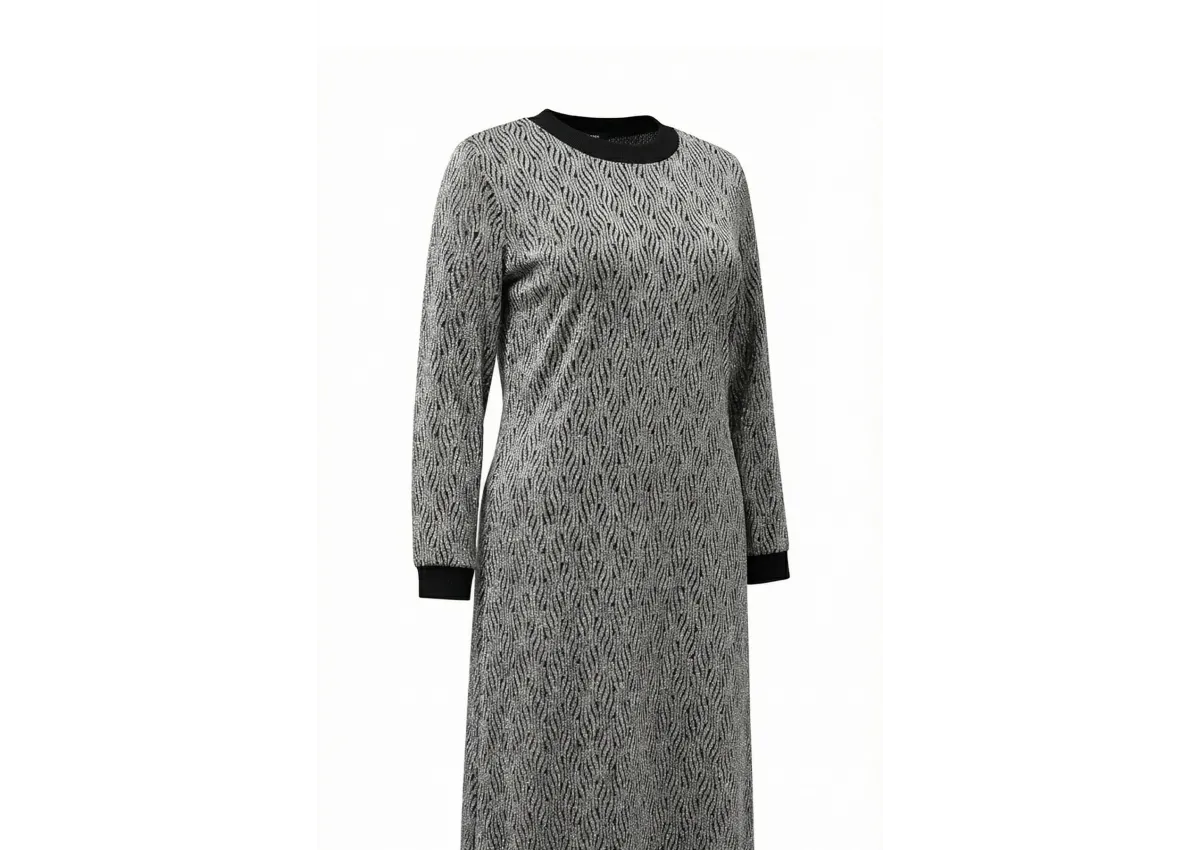 HESNA 8422 ELBİSE - GÜMÜŞ - (Asorti: 3-6)