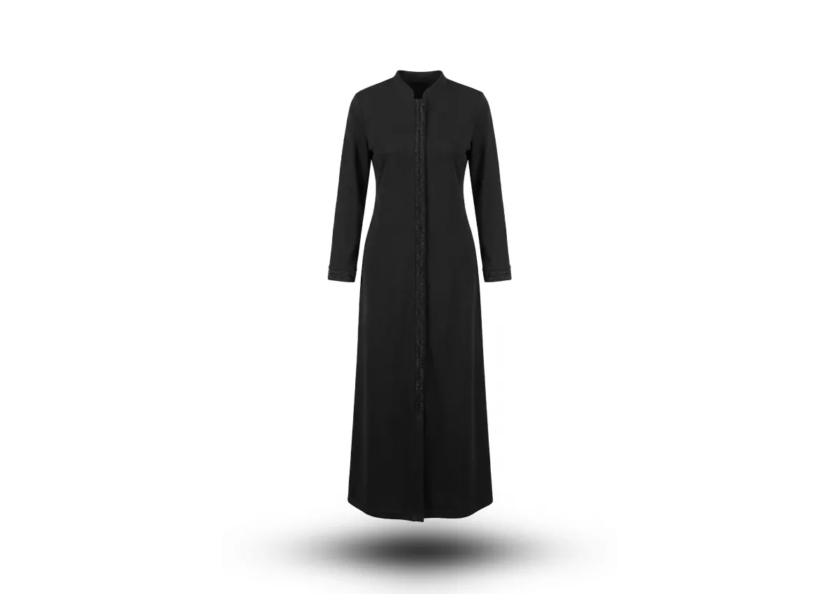 HESNA 2206 NAKIŞLI PARDESÜ - SİYAH - (Asorti: 4-7)