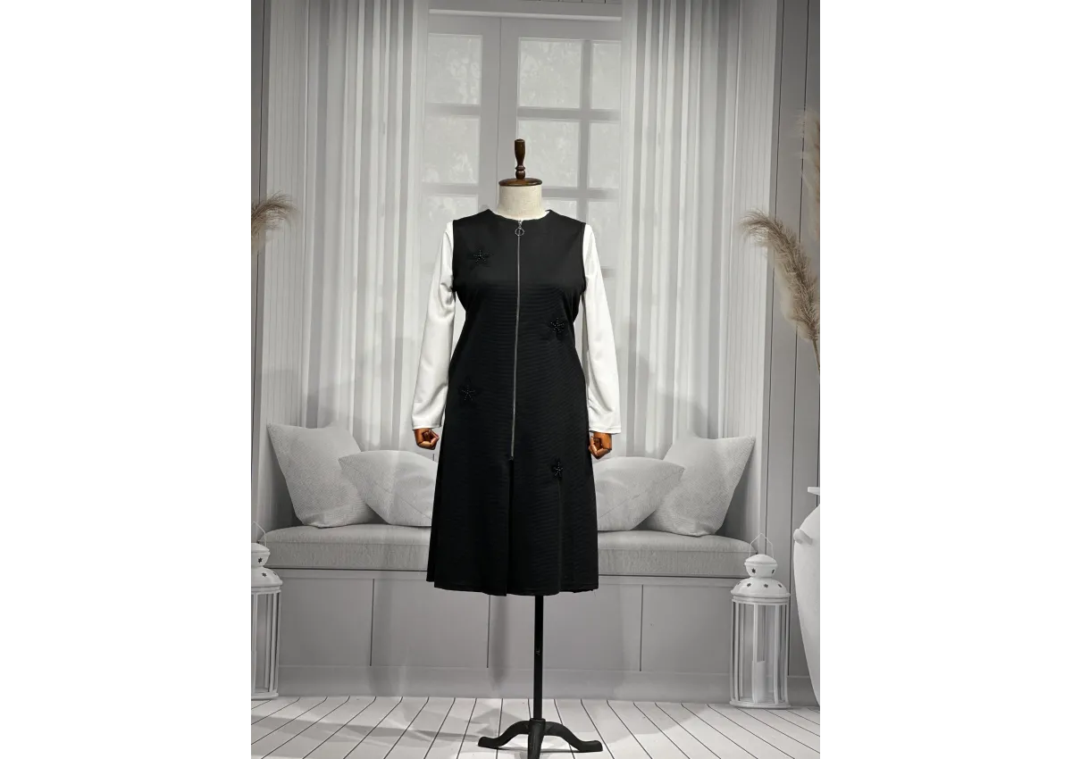 HESNA 7987 YELEK - SİYAH - (Asorti: 3-7)