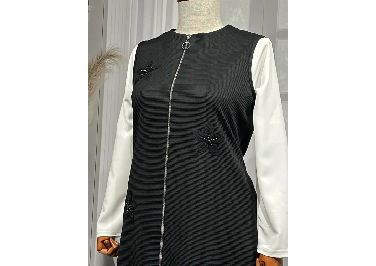 HESNA 7987 YELEK - SİYAH - (Asorti: 3-7)