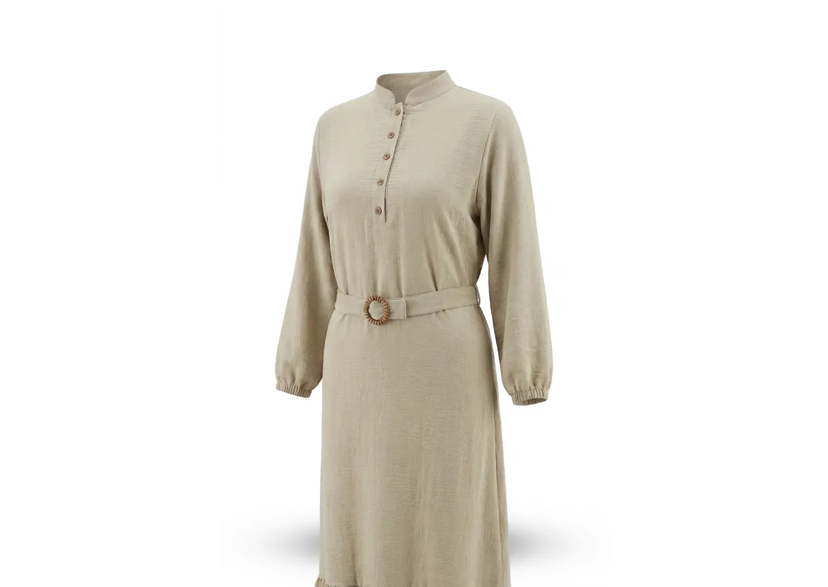 HESNA 9762 ELBİSE - TAŞ - (Asorti: 2-5)