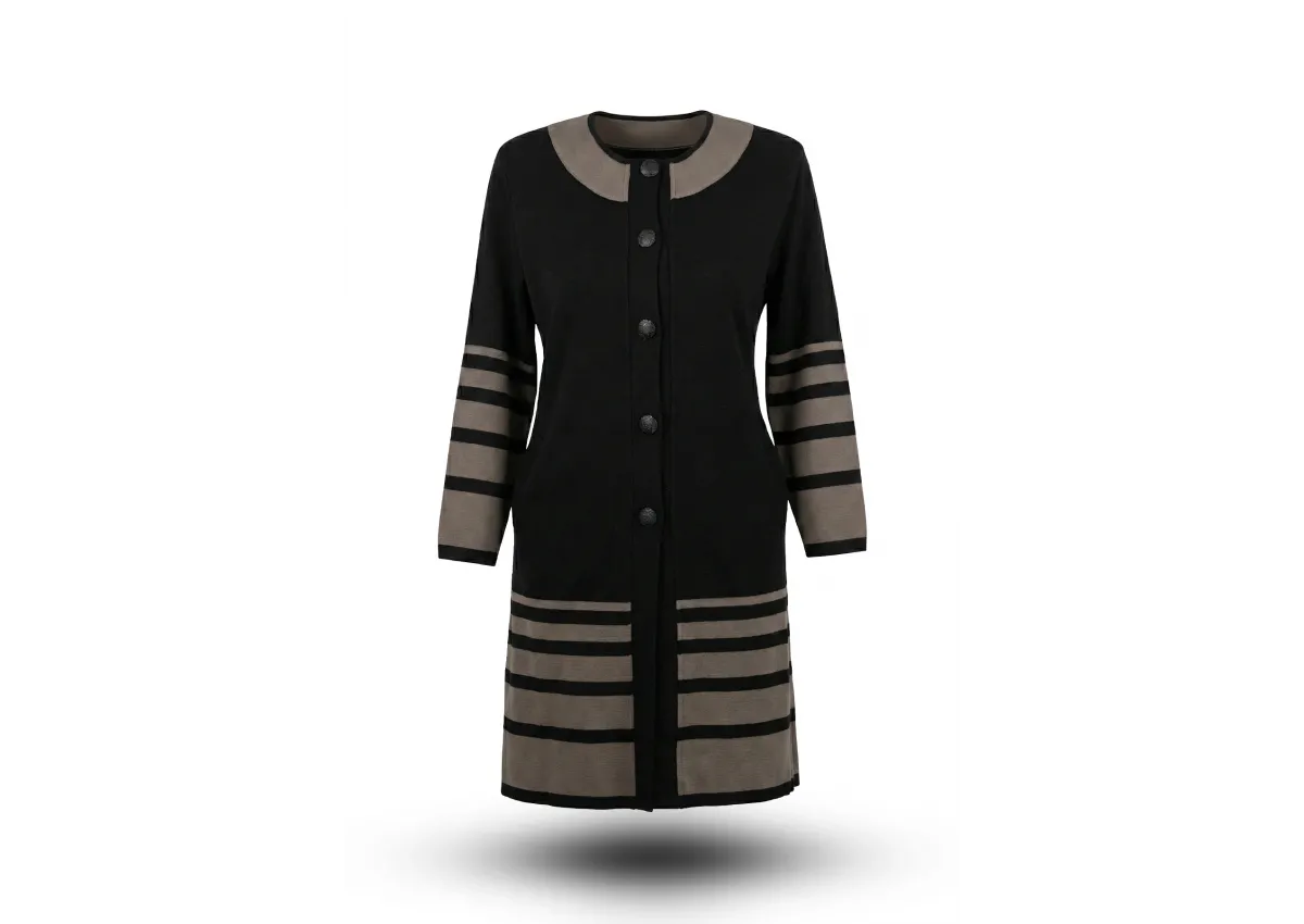 HESNA 8038 KABAN - SİYAH & VİZON - (Asorti: 3-5)