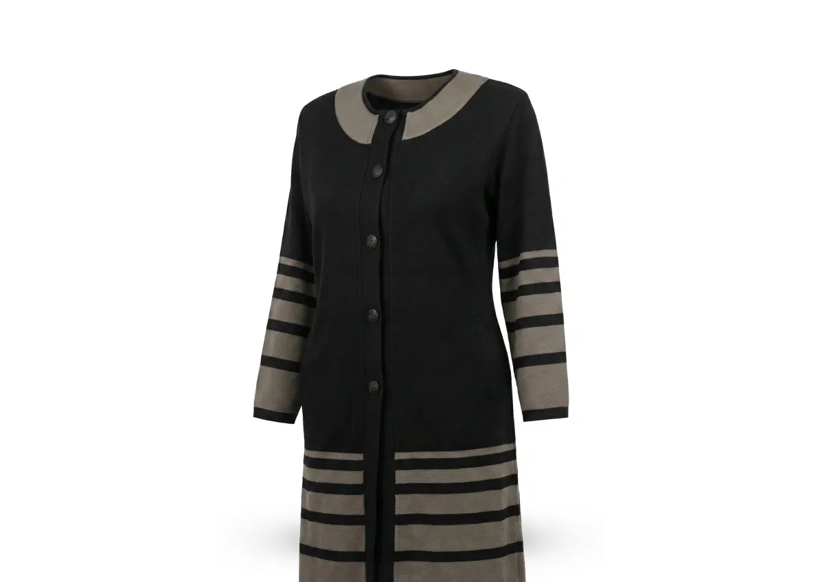 HESNA 8038 KABAN - SİYAH & VİZON - (Asorti: 3-5)