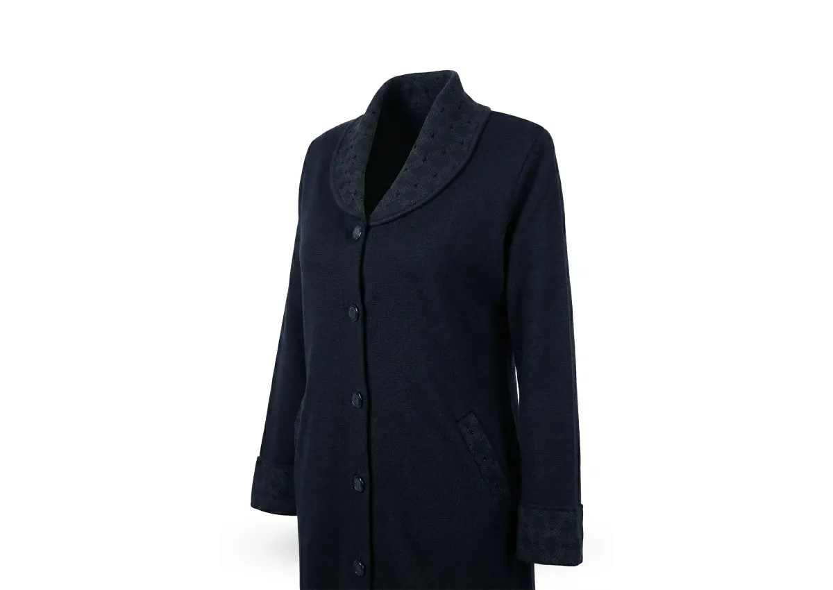 HESNA 6445 MANTO - LACİVERT - (Asorti: 3-5)