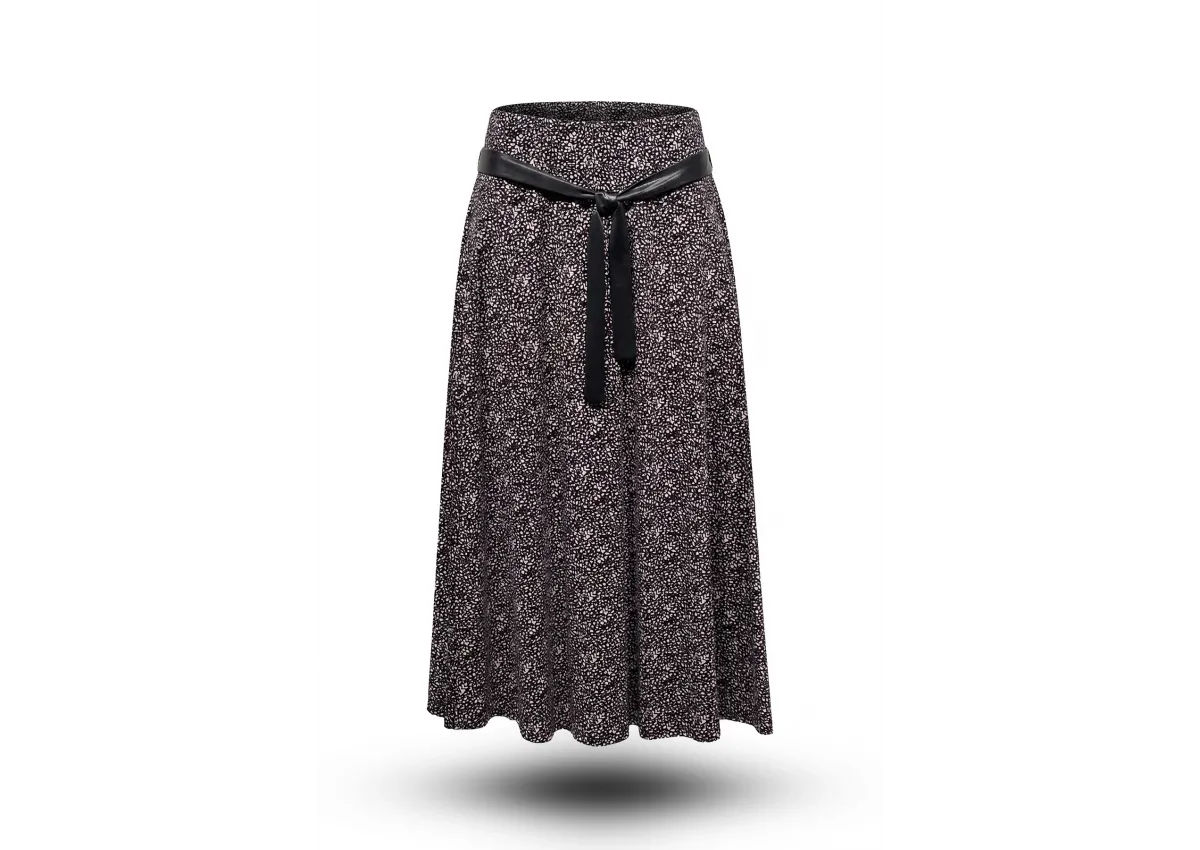 NEHİR ETEK - SİYAH & BORDO - 560/P - (Asorti: 4-6)
