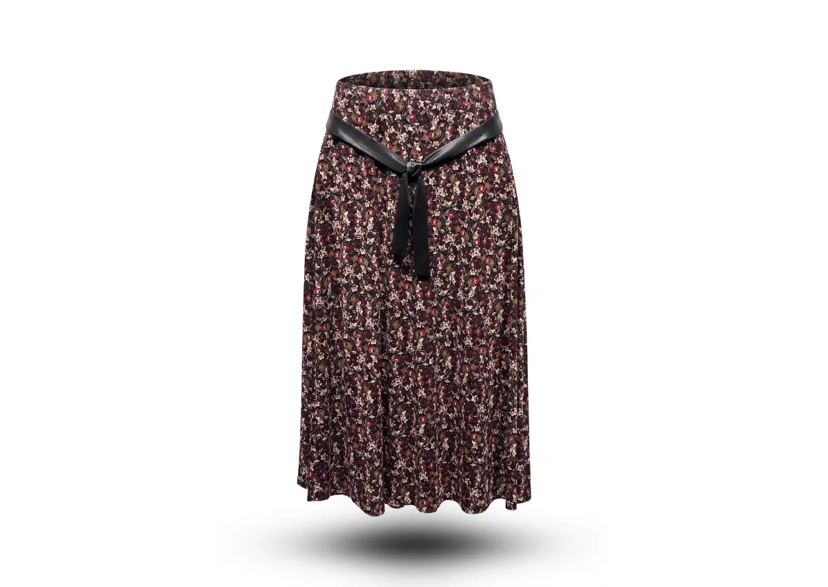 NEHİR ETEK - BORDO - 11455 - (Asorti: 4-6)