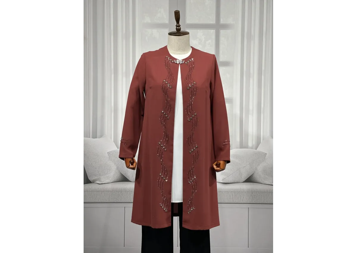 HESNA 3516 TAKIM - KİREMİT - (Asorti: 46-52)