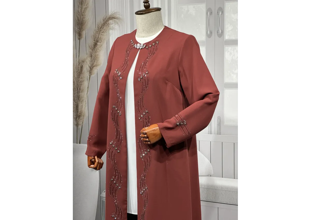 HESNA 3516 TAKIM - KİREMİT - (Asorti: 46-52)