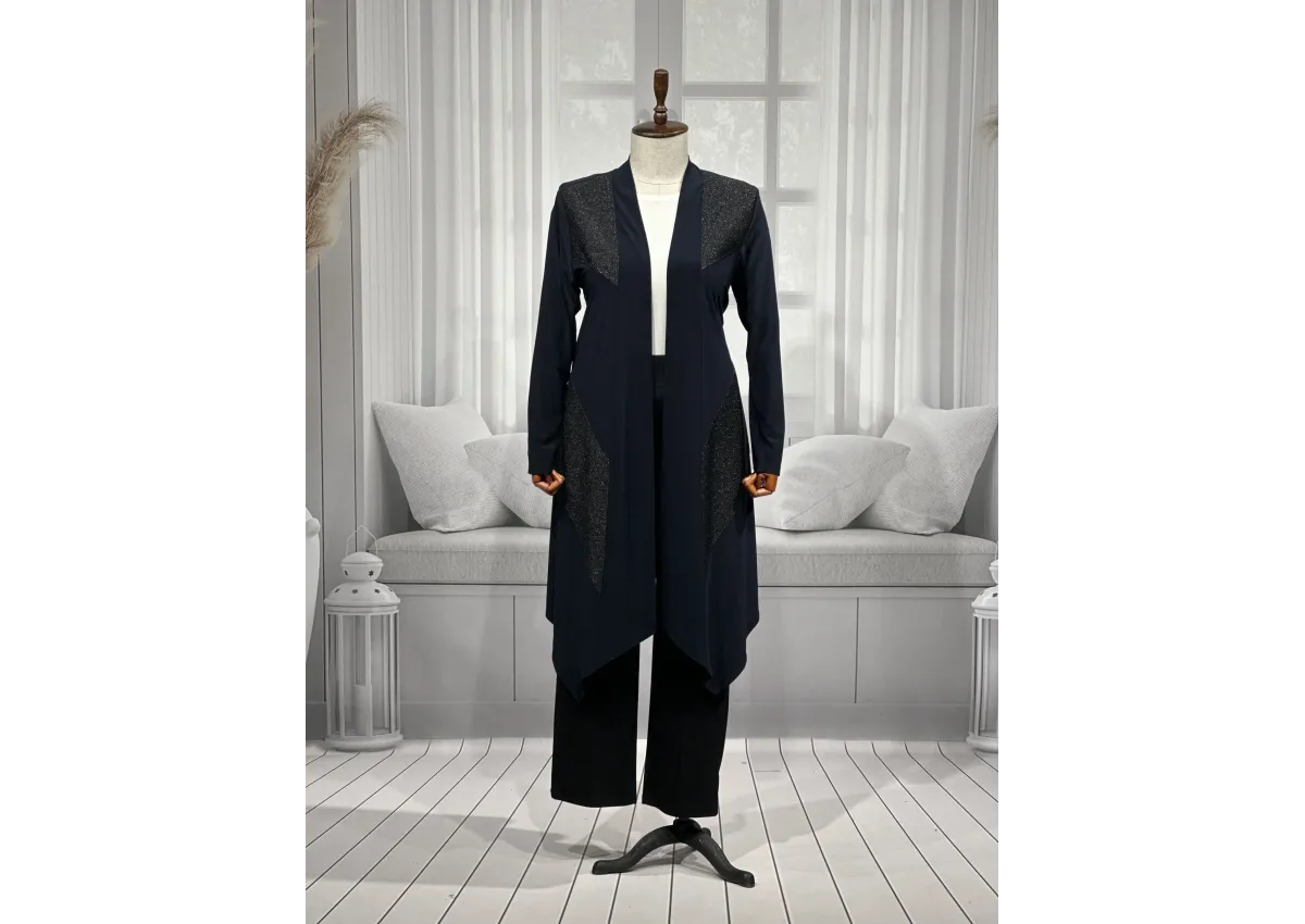 HESNA 4207 CEKET - LACİVERT - (Asorti: 4-7)