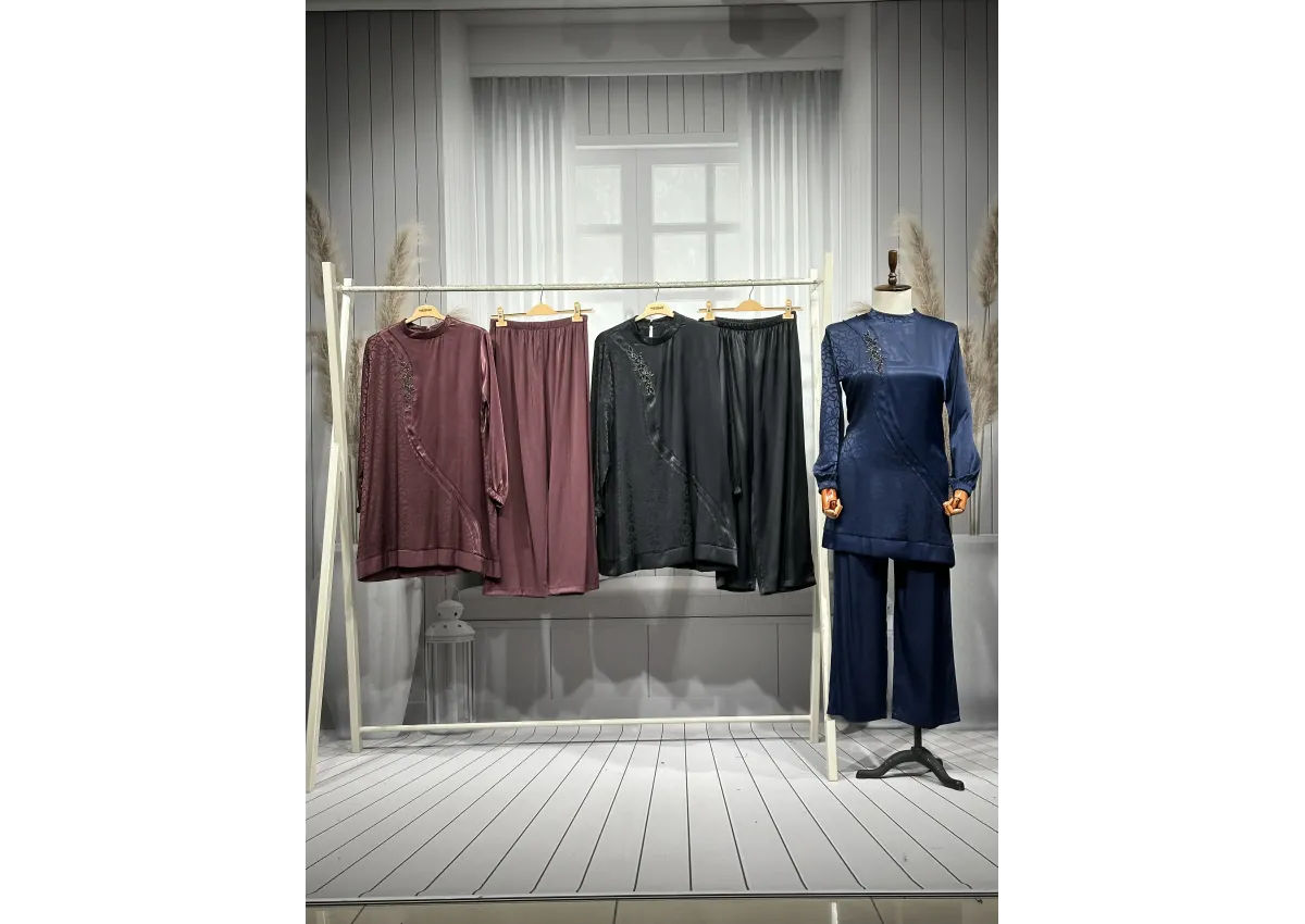 HESNA 4608 TAKIM - LACİVERT - (Asorti: 46-52)