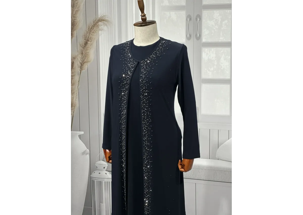 HESNA 5509 TAKIM - LACİVERT - (Asorti: 4-7)