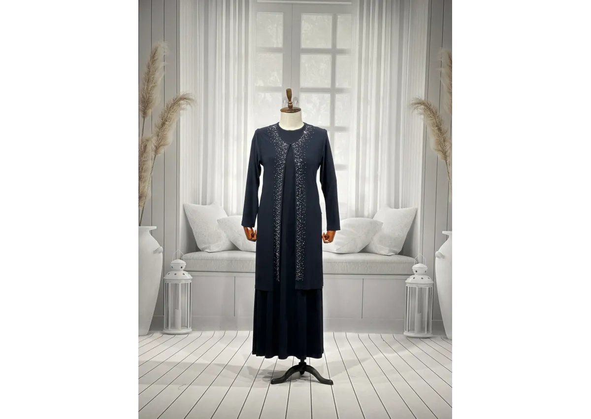 HESNA 5509 TAKIM - LACİVERT - (Asorti: 4-7)