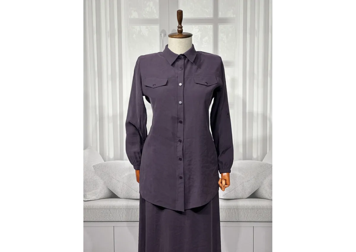 HESNA 7753 TAKIM - MÜRDÜM - (Asorti: 46-52)