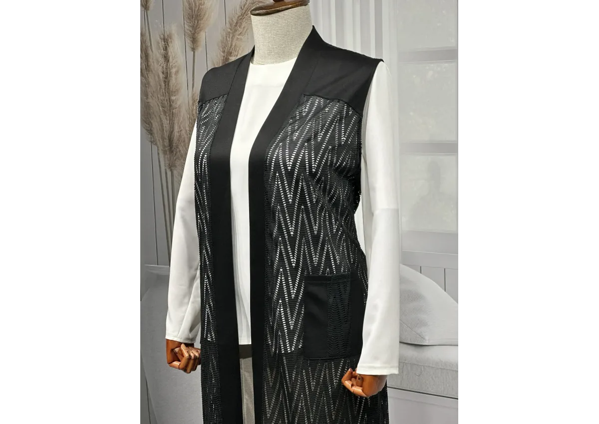 HESNA 8025 YELEK - SİYAH - (Asorti: 3-7)