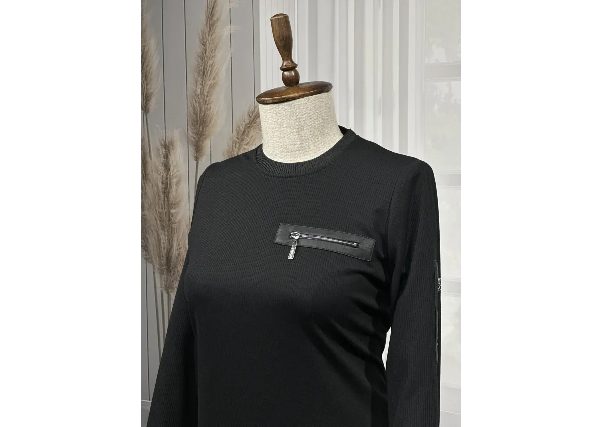 HESNA 8191 ELBİSE - SİYAH - (Asorti: 3-6)