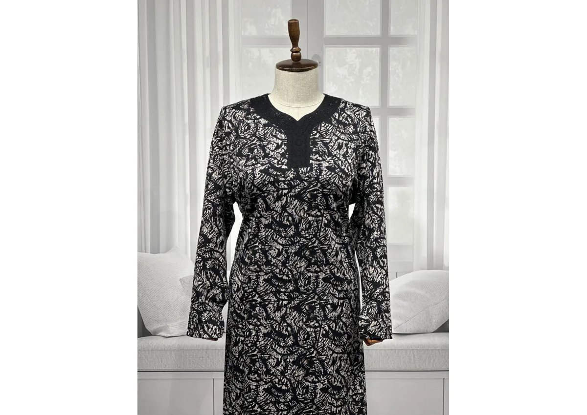 HESNA 8260 BTT. ELBİSE - LACİ & KAHVE - 558/S - (Asorti: 8-9)