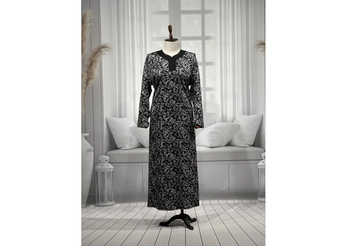 HESNA 8260 BTT. ELBİSE - LACİ & KAHVE - 558/S - (Asorti: 8-9)