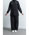 Letafet Cep Detaylı Pantolonlu Takım - SİYAH - (Asorti: M-XXL)