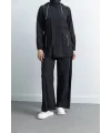 Letafet Cep Detaylı Pantolonlu Takım - SİYAH - (Asorti: M-XXL)