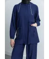 Letafet Cep Detaylı Pantolonlu Takım - LACİVERT - (Asorti: M-XXL)