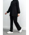 LETAFET 4068 PANTOLONLU TAKIM - SİYAH - (Asorti: M-XL)