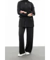 ALLERLİ CEPLERİ HALKA DETAYLI PANTOLON TAKIM - SİYAH - (Asorti: M-XXL)