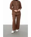 BELDEN ALLERLİ FİLELİ PANTOLON TAKIM - KAHVE - (Asorti: M-XXL)