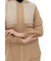 BELDEN ALLERLİ FİLELİ PANTOLON TAKIM - CAMEL - (Asorti: M-XXL)