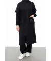 REGLAN KOL FİLE DETAYLI GİYÇIK - SİYAH - (Asorti: 46-52)