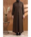 ÇITÇITLI KAPÜŞONLU FERACE - KAHVE - (Asorti: 46-52)