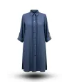HESNA 5350 TUNİK - İNDİGO - (Asorti: 46-52)
