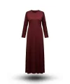 HESNA 8026 (BTT) ELBİSE - BORDO - (Asorti: 7-9)