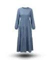 HESNA 8322 ELBİSE - KOT MAVİ - (Asorti: 3-5)