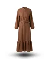 HESNA 9762 ELBİSE - KAHVE - (Asorti: 2-5)
