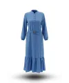 HESNA 9762 ELBİSE - İNDİGO - (Asorti: 2-5)