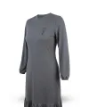HESNA 8424 ELBİSE - ANTRASİT - (Asorti: 3-6)