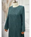 HESNA 8396 ELBİSE - ZÜMRÜT - (Asorti: 46-52)