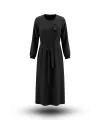 HESNA 8589 ELBİSE - SİYAH - (Asorti: 46-52)