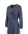 HESNA 8589 ELBİSE - ANTRASİT - (Asorti: 46-52)