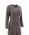HESNA 8532 ELBİSE - KAHVE - (Asorti: 46-52)