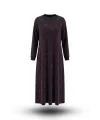 HESNA 8422 ELBİSE - BORDO - (Asorti: 3-6)