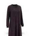 HESNA 8422 ELBİSE - BORDO - (Asorti: 3-6)